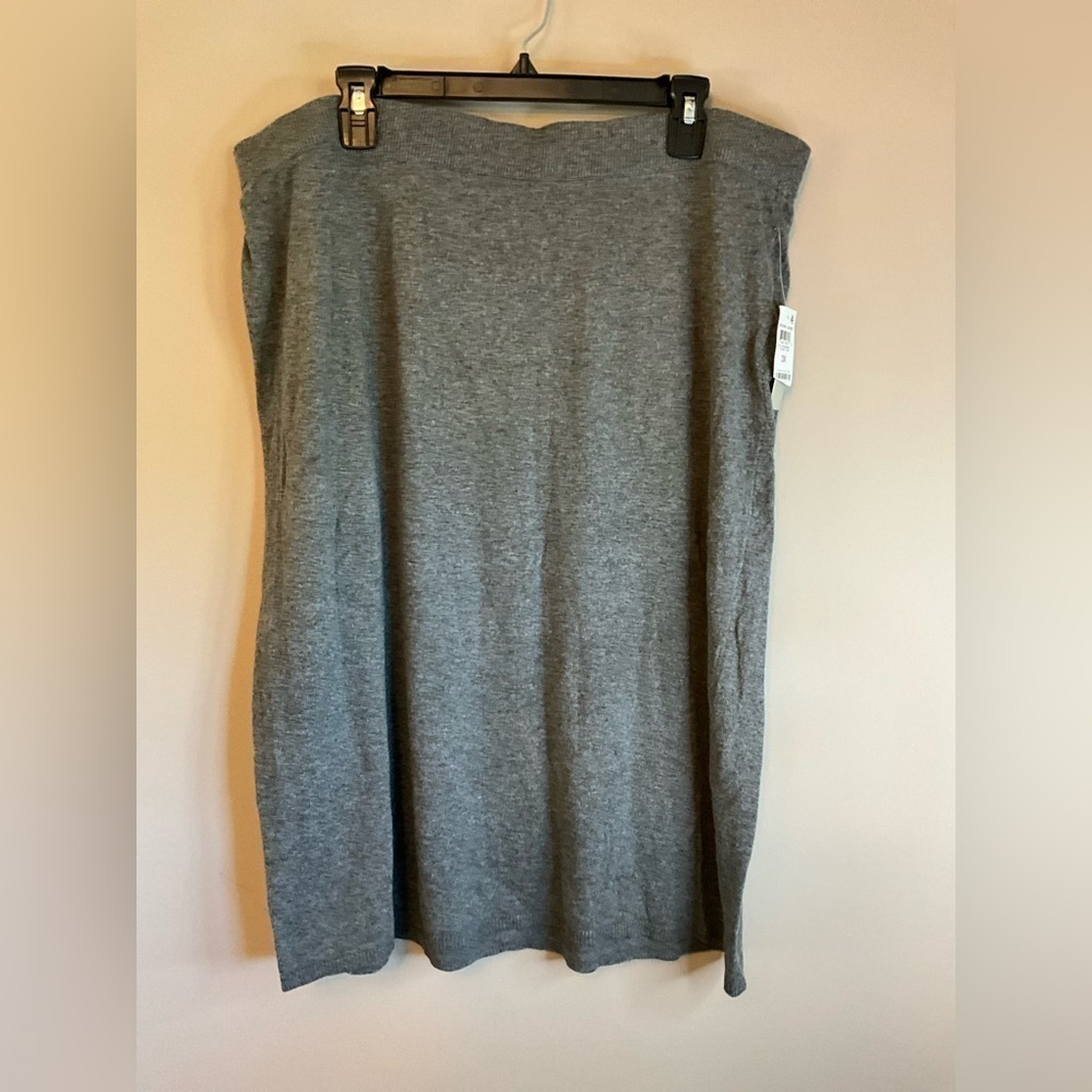 Alfani Modern Luxe A-Line Skirt Midnight Grey Heather 3x